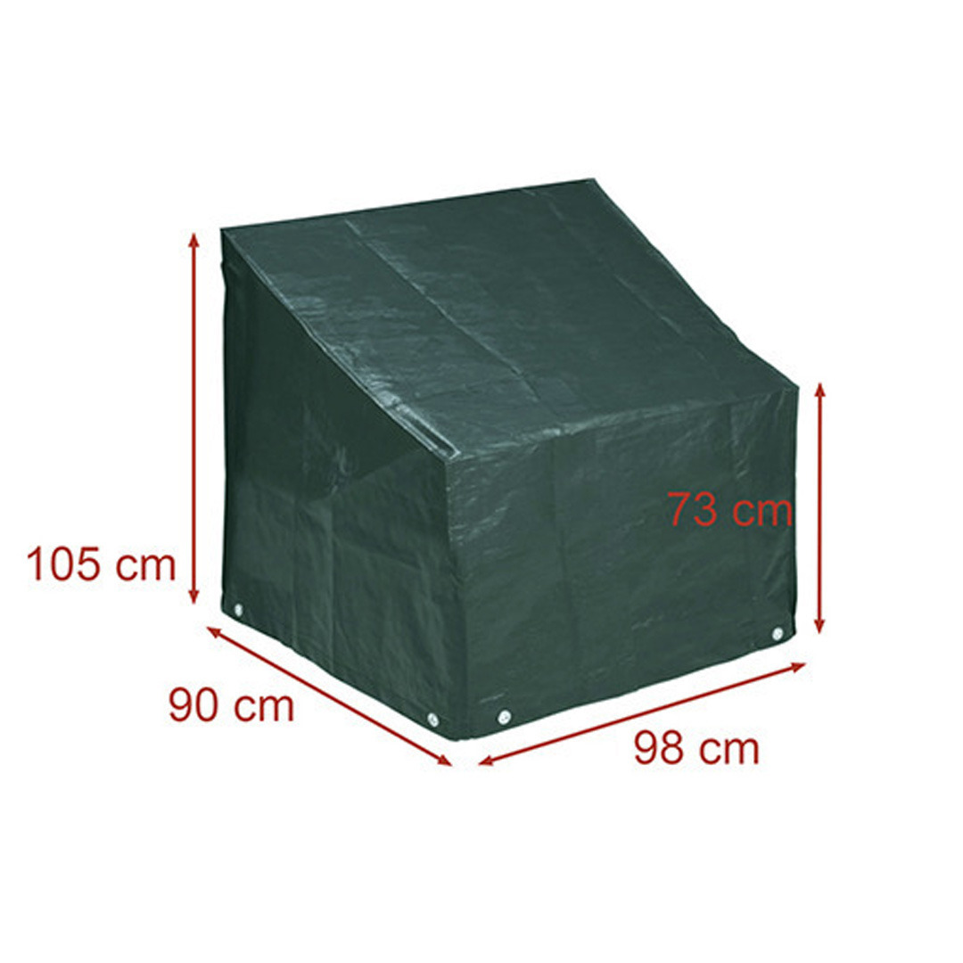 CM Barbecue beschermhoes - groen - polyester - waterafstotend - 105 x 76 x 81  -