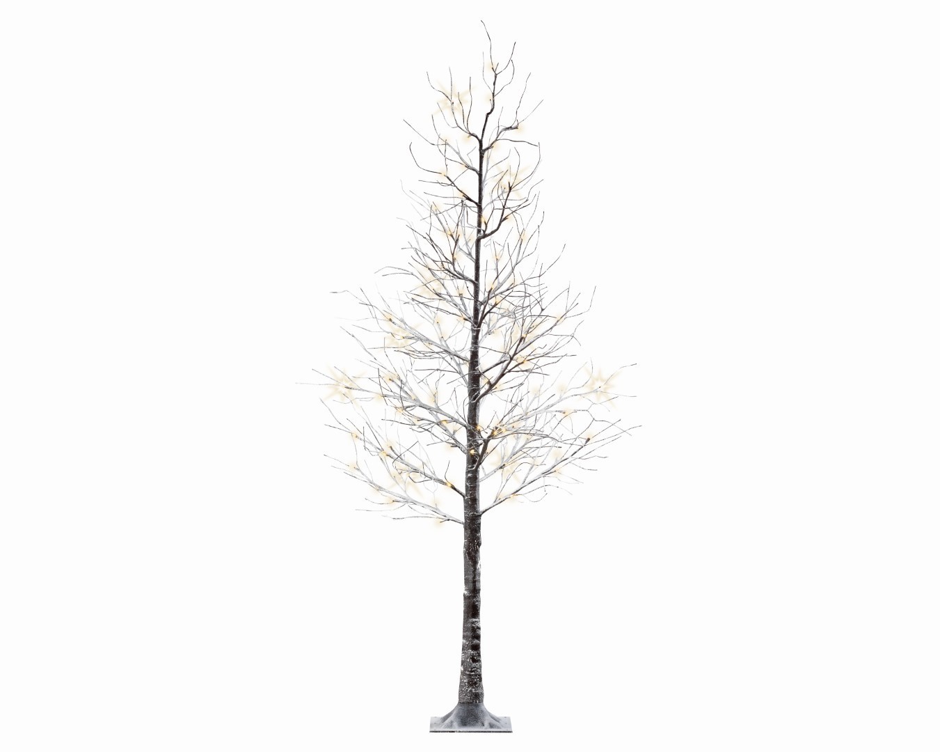 KSD LED kerstboom sneeuw buiten 180 cm 96L bruin/warm wit - 