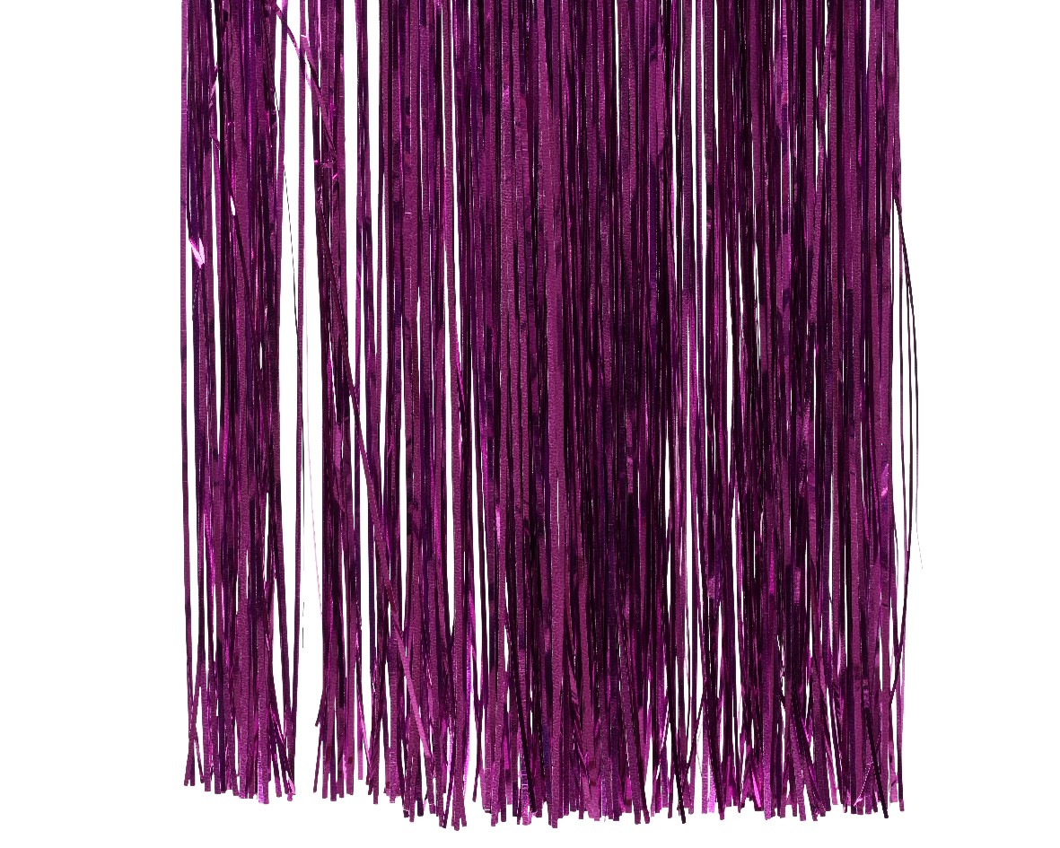 Decoris Lametta pvc l0.1b50h40 cm violet kerst - 