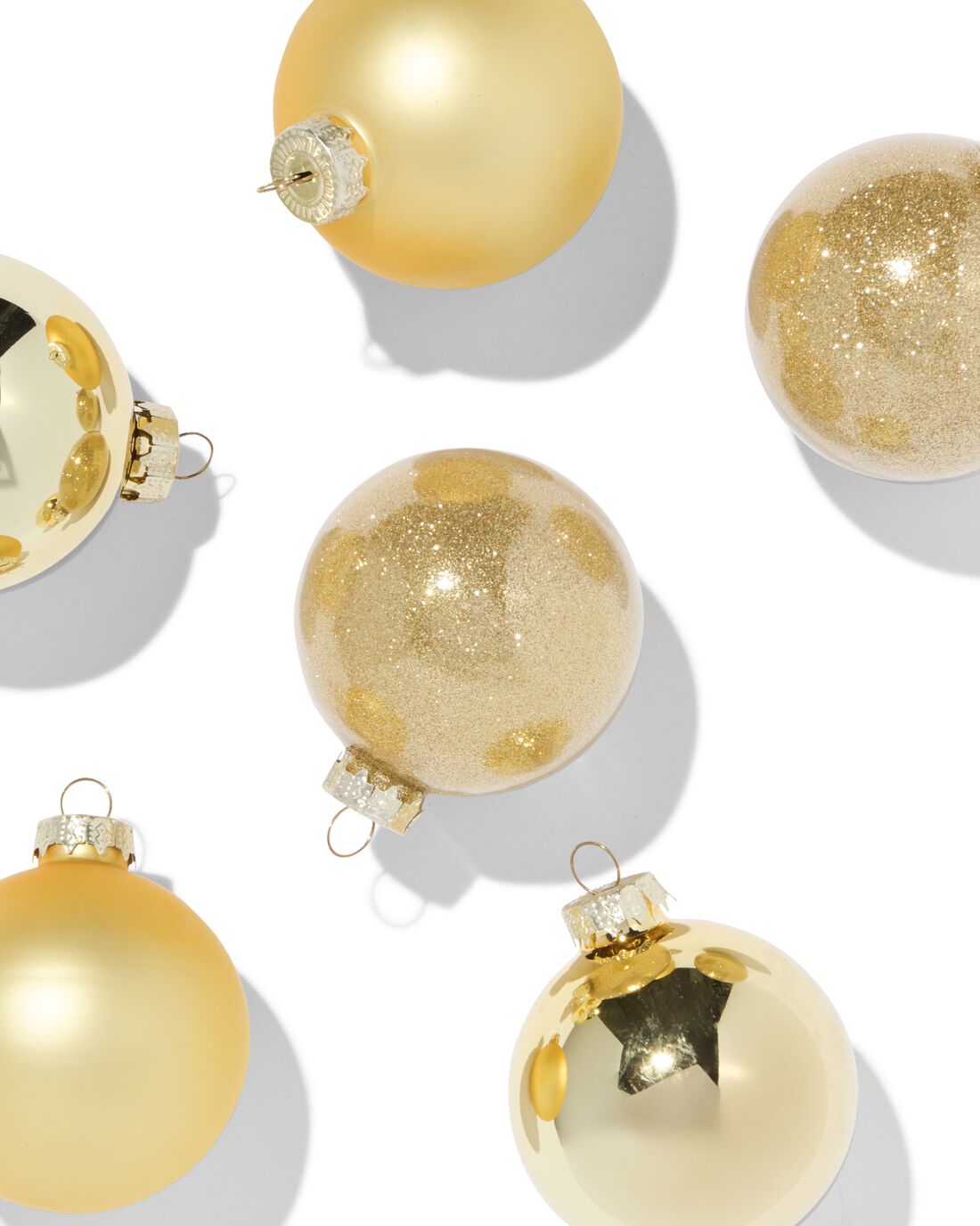 HEMA Kerstballen Goud - 6 Stuks (goud)