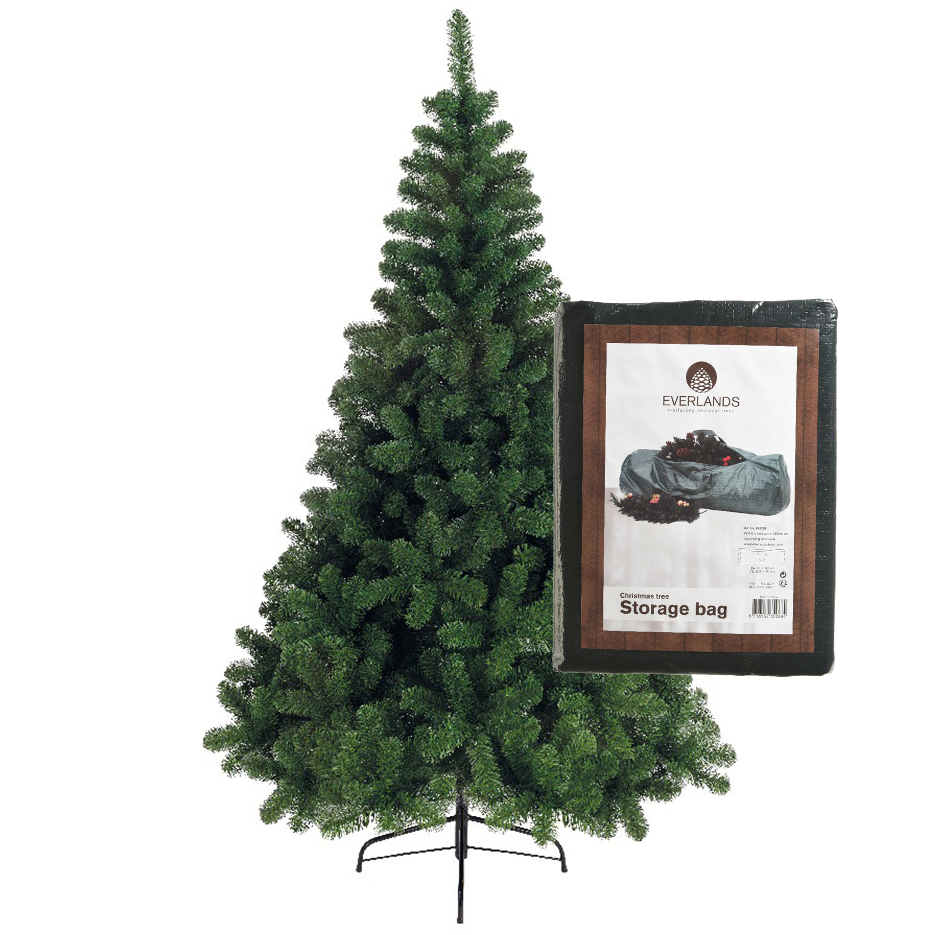 Bellatio Decorations kerstboom 150 cm met opbergzak -