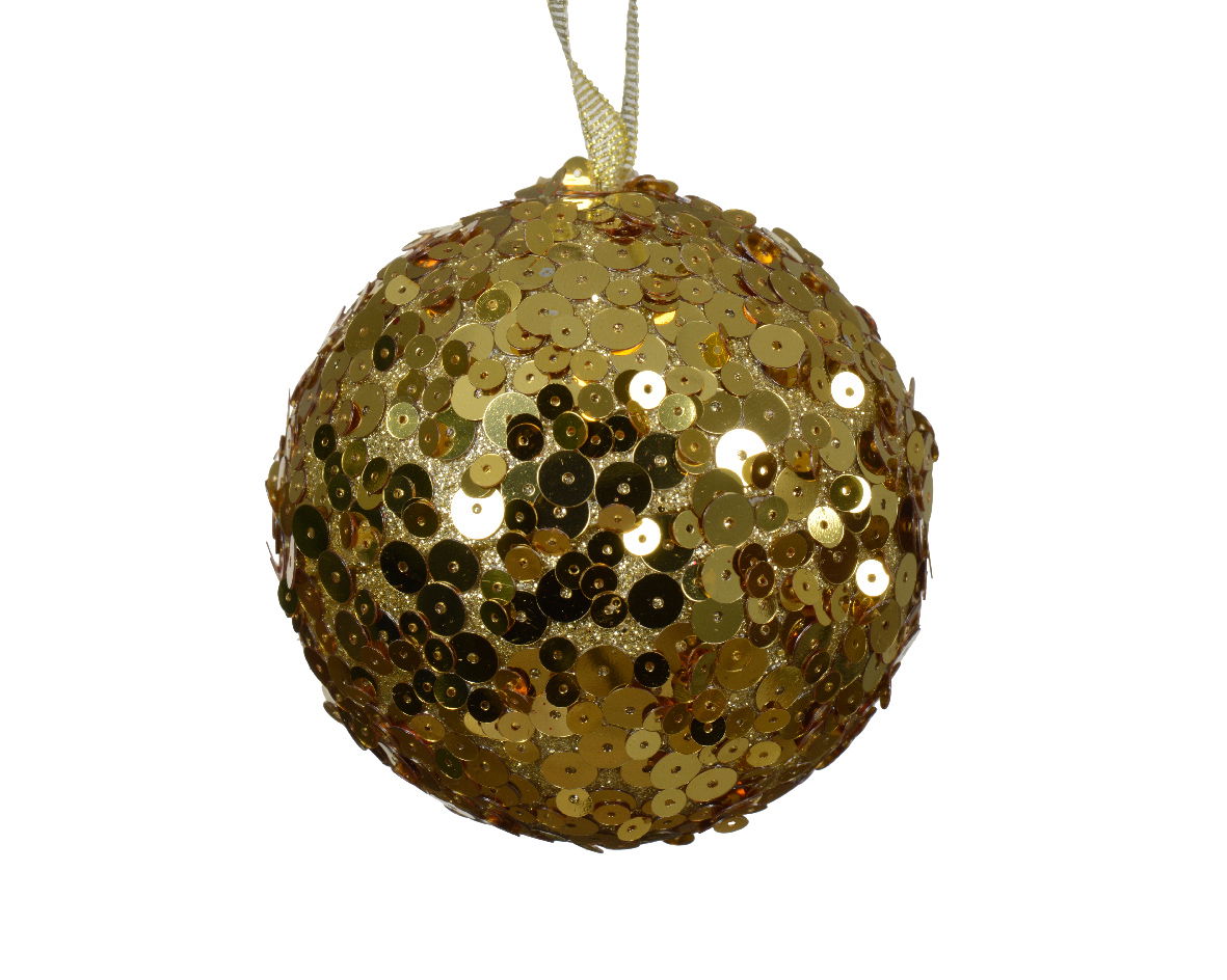 Decoris Kerstbal foam d8 cm licht goud - 