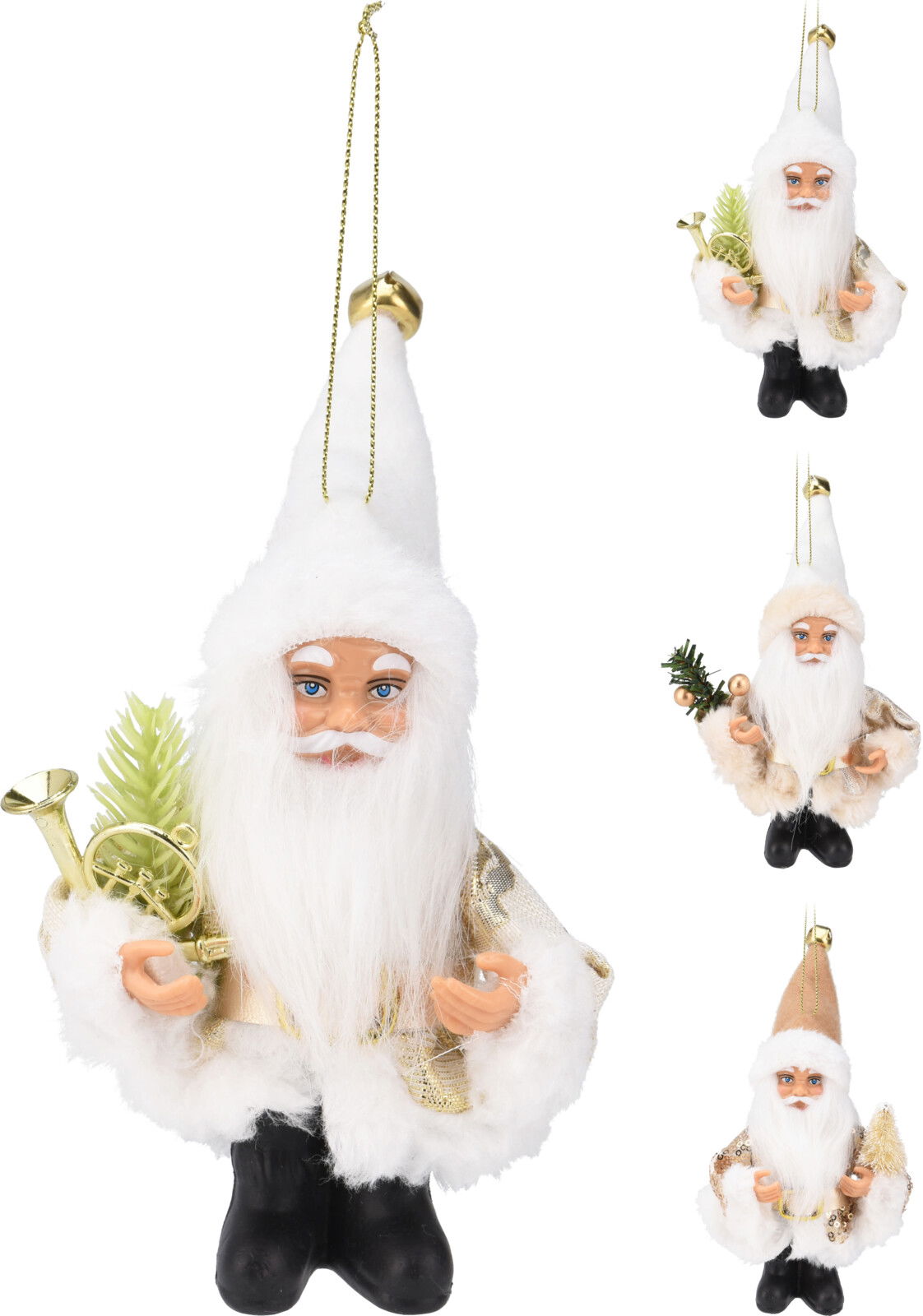 Nampook Mini kerstman hangdeco 13 cm kerstversiering I - 