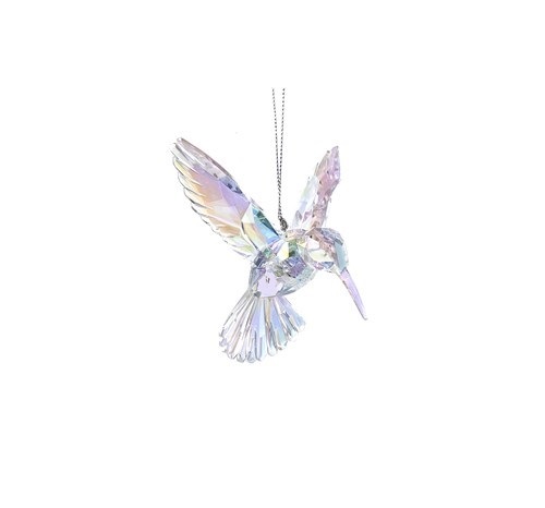 Kurt S. Adler Clear/Iridescent Hummingbird 4 Inch - 