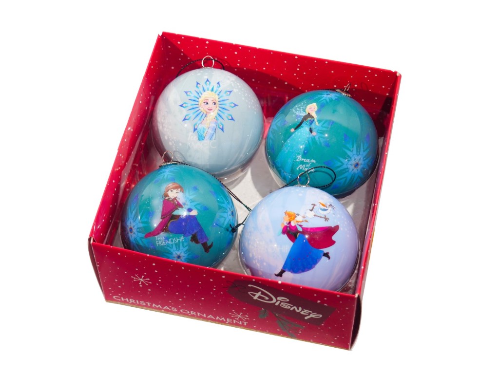 Kurt S. Adler Box kerstbal plc d7.5cm frozen 4st - 