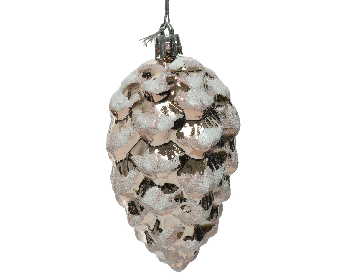 Decoris Dennenappel plc hang d5h9 cm p.roze - 