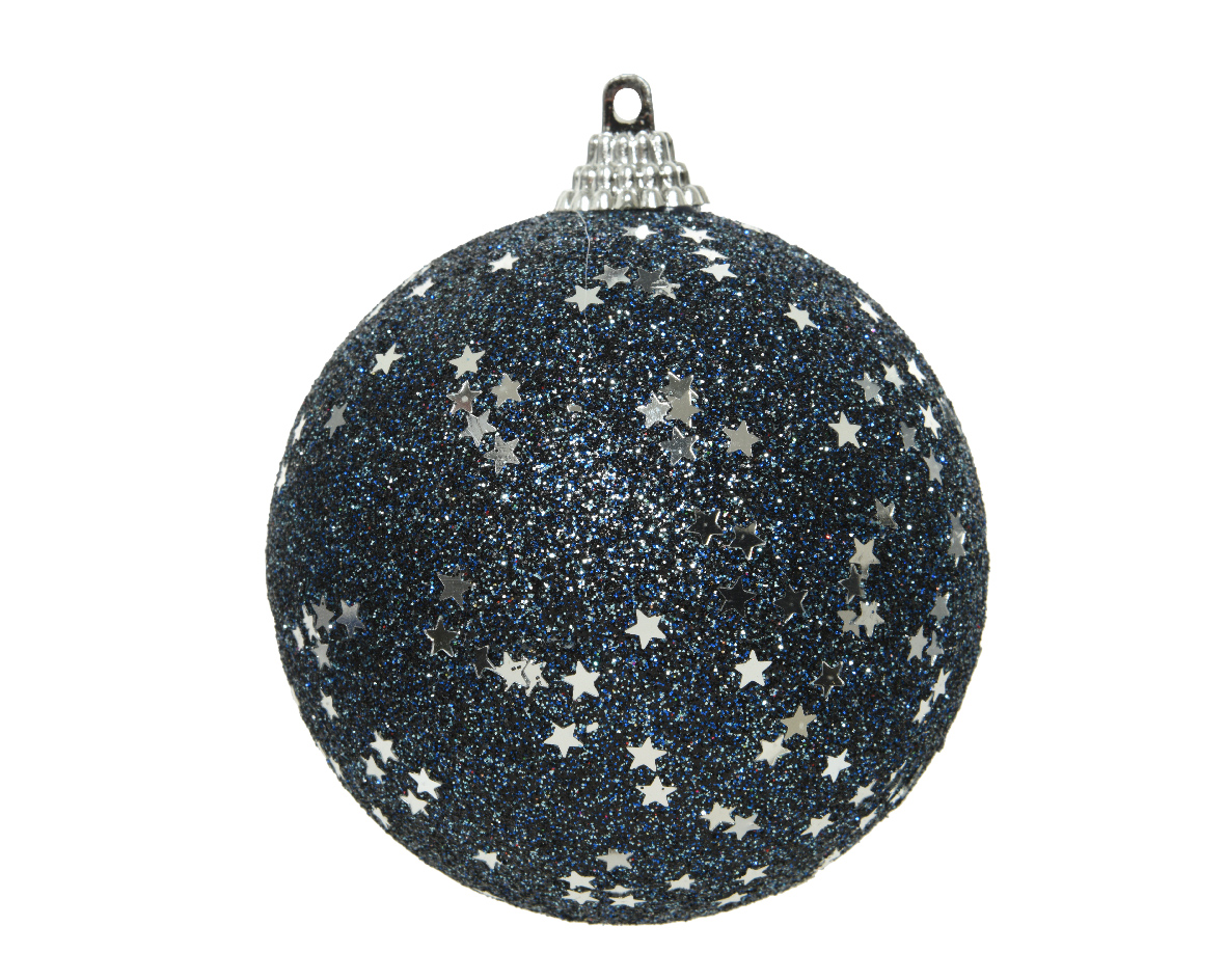 Decoris Kerstbal foam d8cm nachtblauw - 