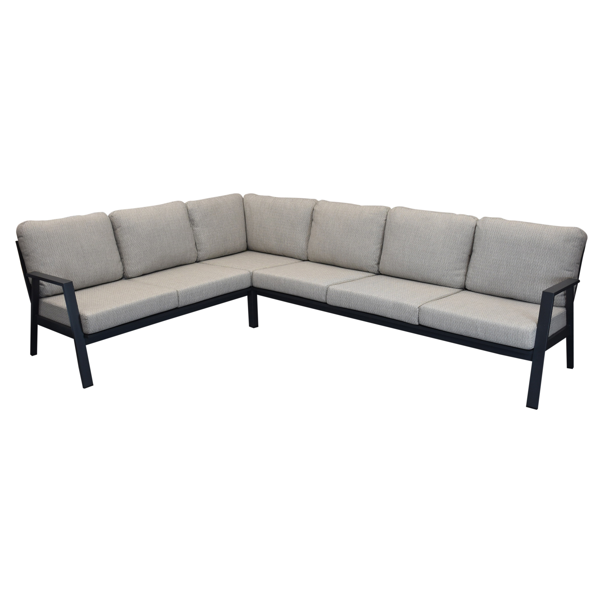 AVH-Collectie Barolo hoek loungeset 3-delig aluminium antraciet