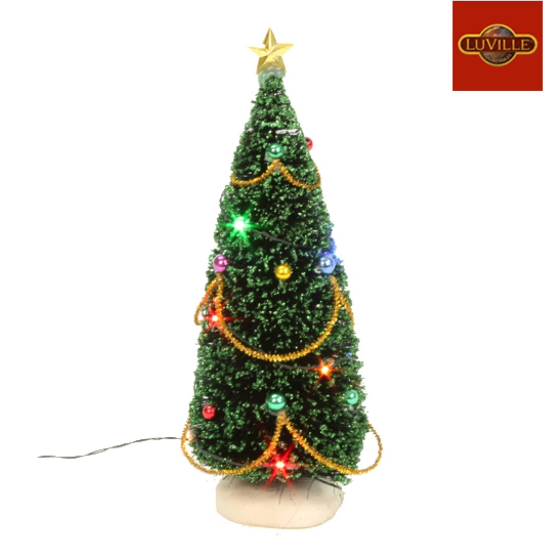 Luville Kerstboom met verlichting 23 cm hoog - 