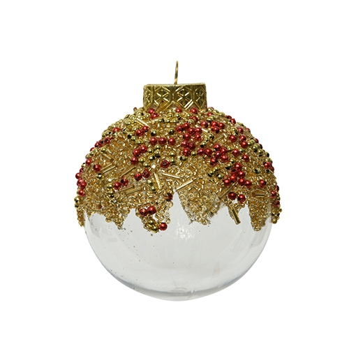 Decoris Kerstbal Deco Transparant - Goud - 