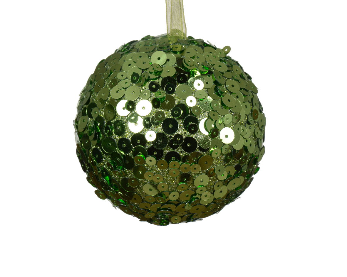 Decoris Kerstbal foam d8 cm groene thee - 