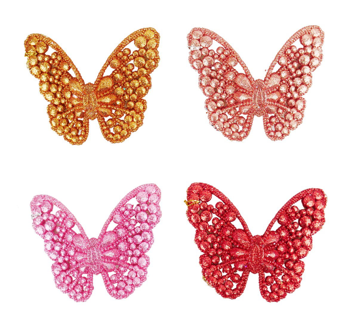 Kurt S. Adler 3.5 inch Butterfly Orn X 4. 5x5x10 cm kerstornament - 