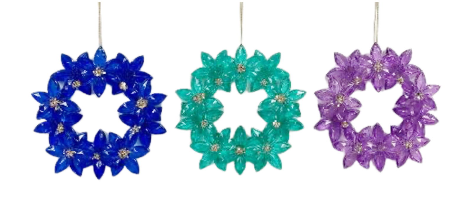 Kurt S. Adler 5.3 inch Star Wreath Orna X 3. II 5x5x10 cm kerstornament - 