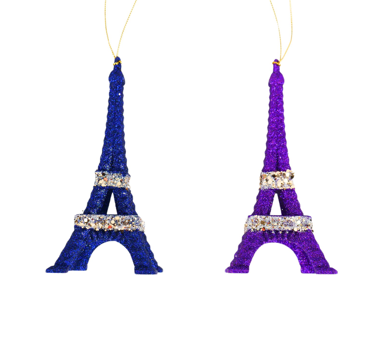 Kurt S. Adler 6 inch Eiffel Tower Ornament X 2. V 5x5x10 cm kerstornament - 