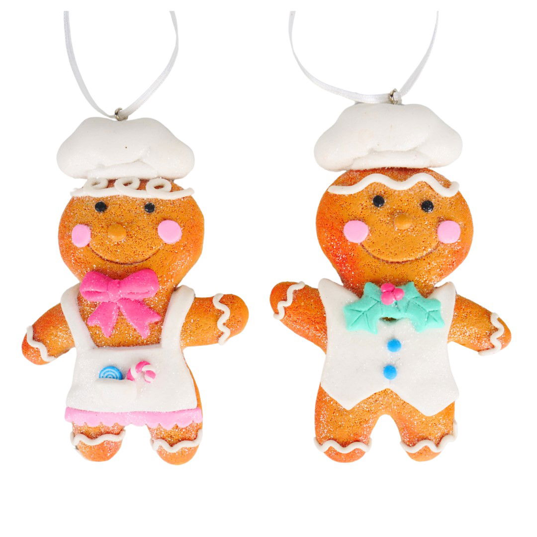 Kurt S. Adler 4.375 inch H Dough Gingerbread Chef Orna X 2. 5x5x10 cm kerstornament - 