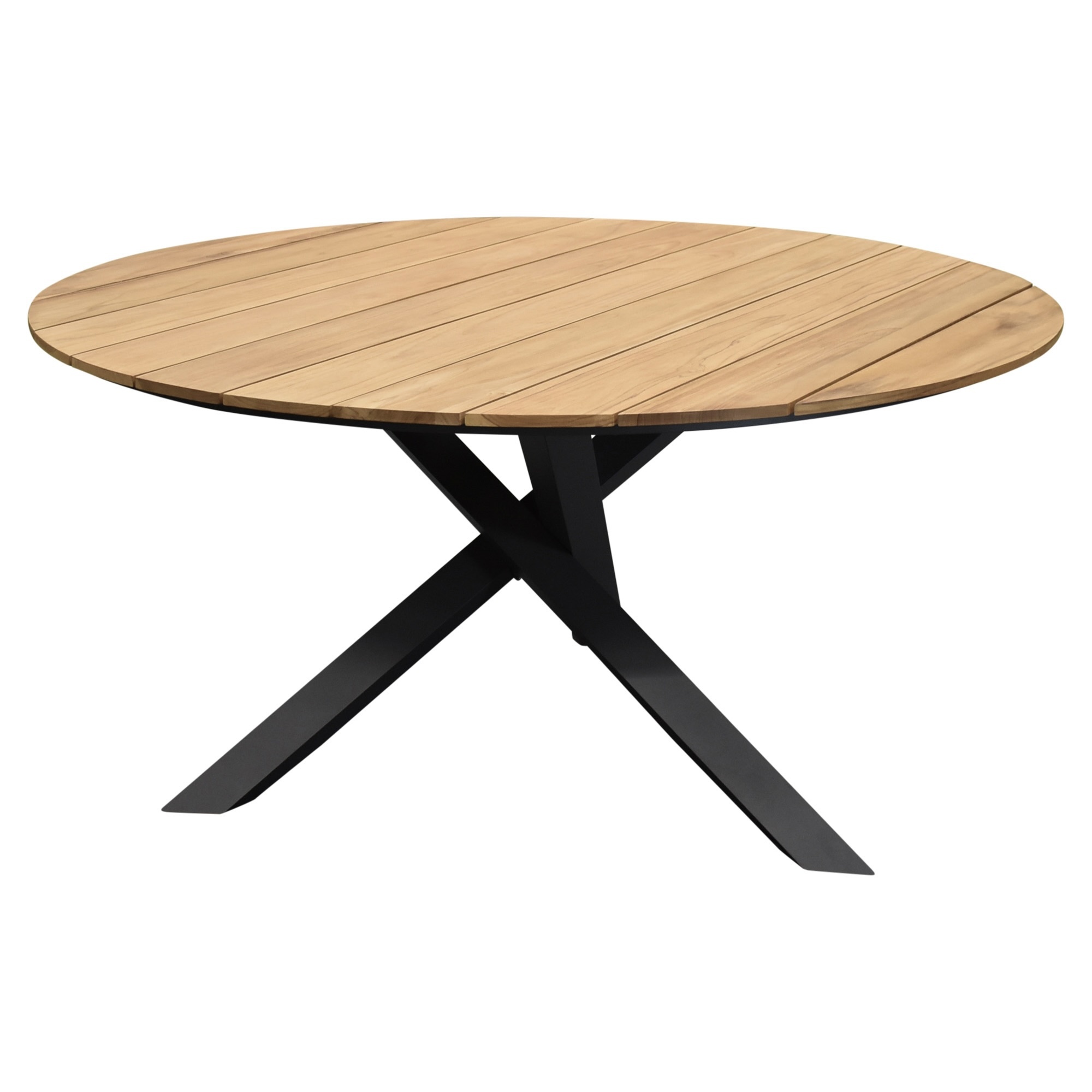 AVH-Collectie San Jose dining tuintafel 150xH74 cm rond teak blad