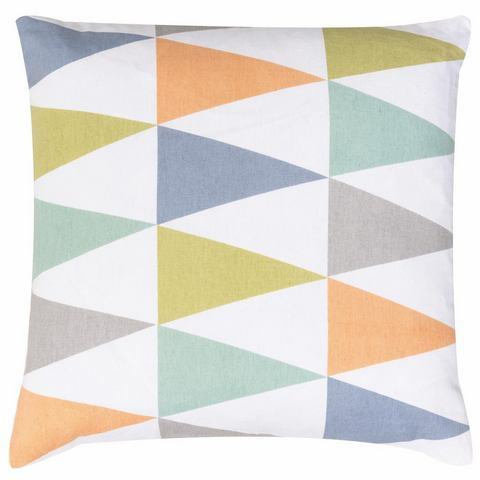 Freundin Home Collection Sierkussen Nordic living 04 wit/multicolour Kussen met polyestervulling gedessineerd met driehoekmotieven, 45x45 cm (1 stuk)