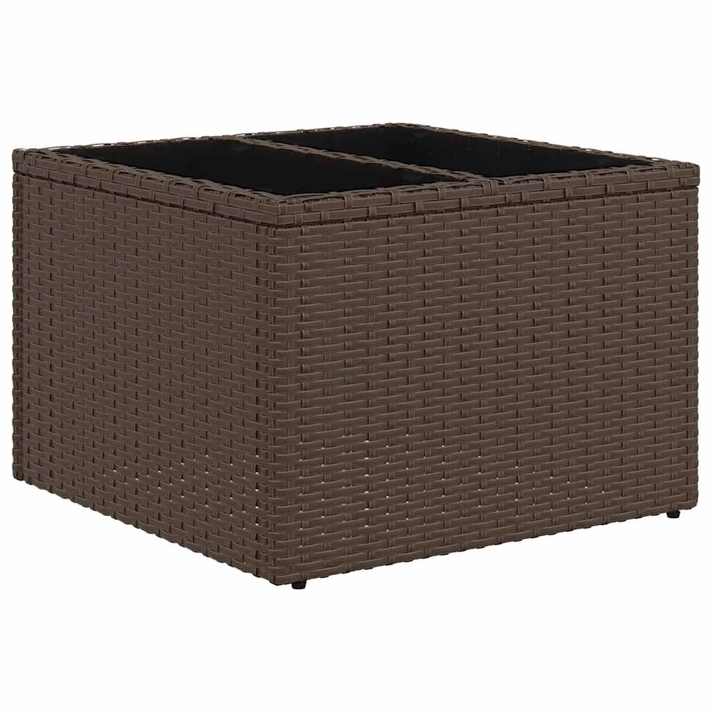 vidaXL 7-delige Loungeset met kussens poly rattan bruin