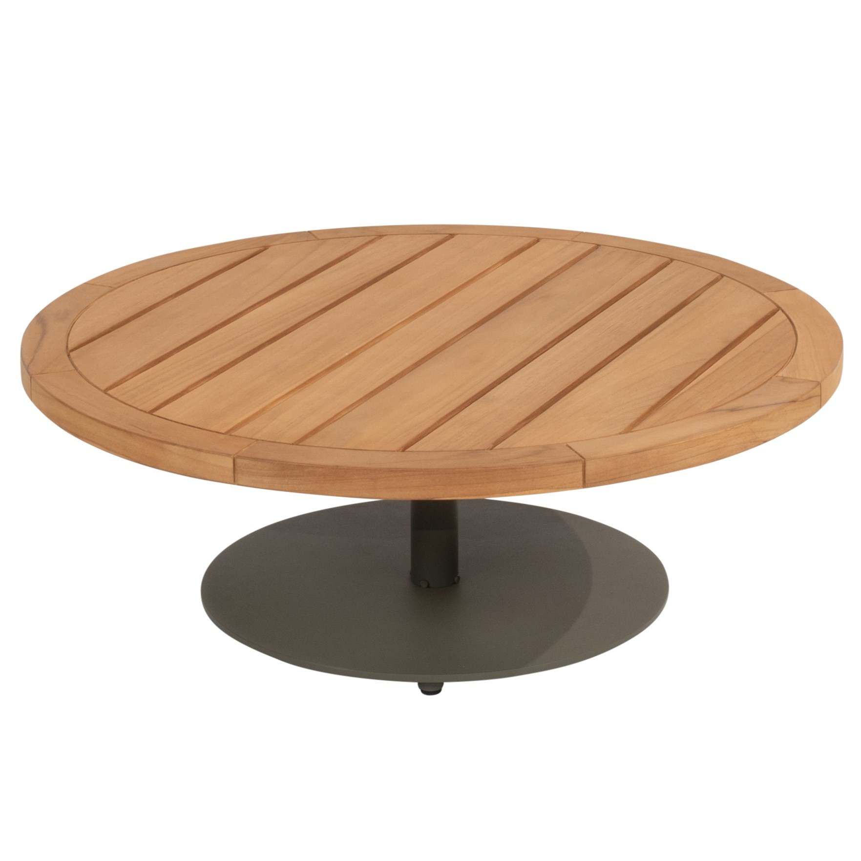 4 Seasons Outdoor Volta lounge tuintafel met middenpoot 80xH30 cm aluminium olive 