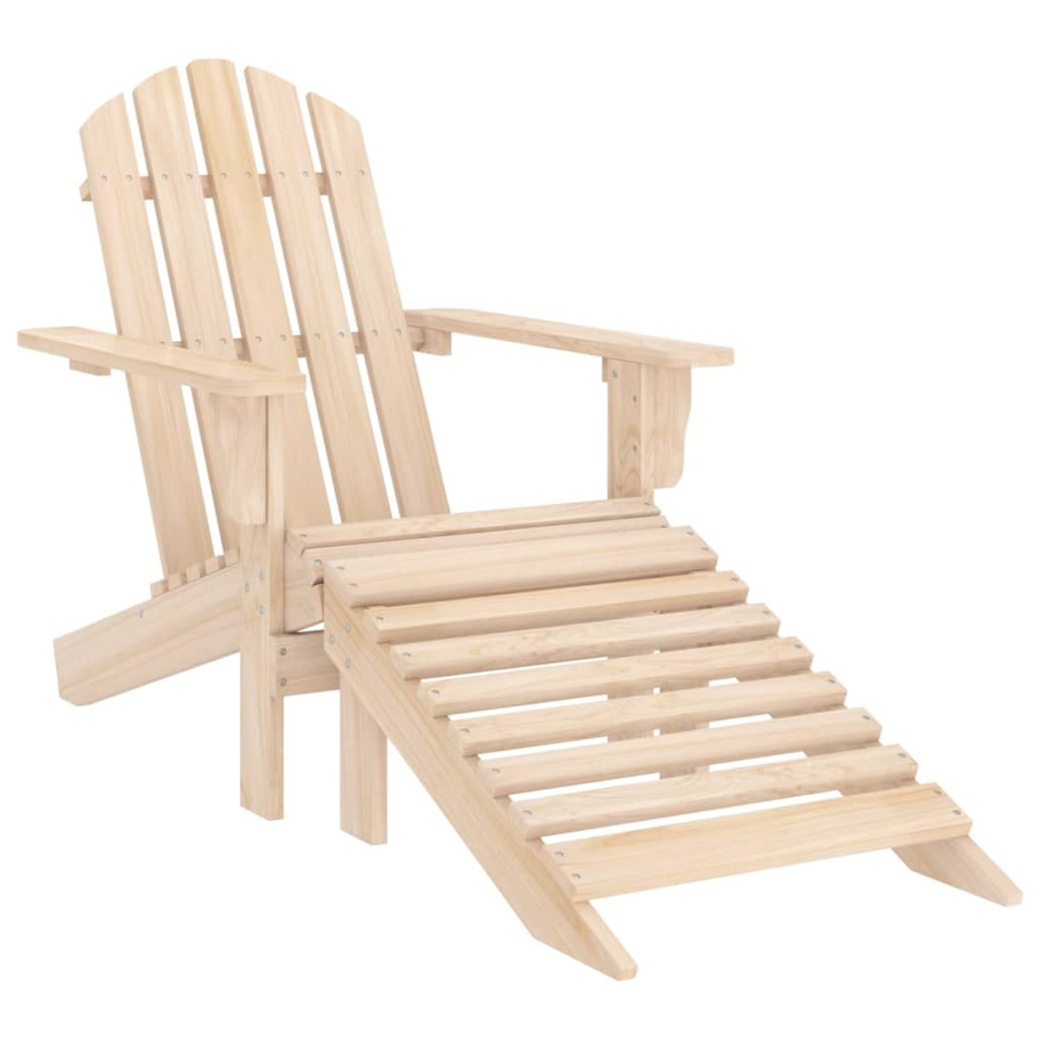 VIDAXL  Hout - Tuinstoel Adirondack Met Voetenbank Massief Vurenhout - Tls315862