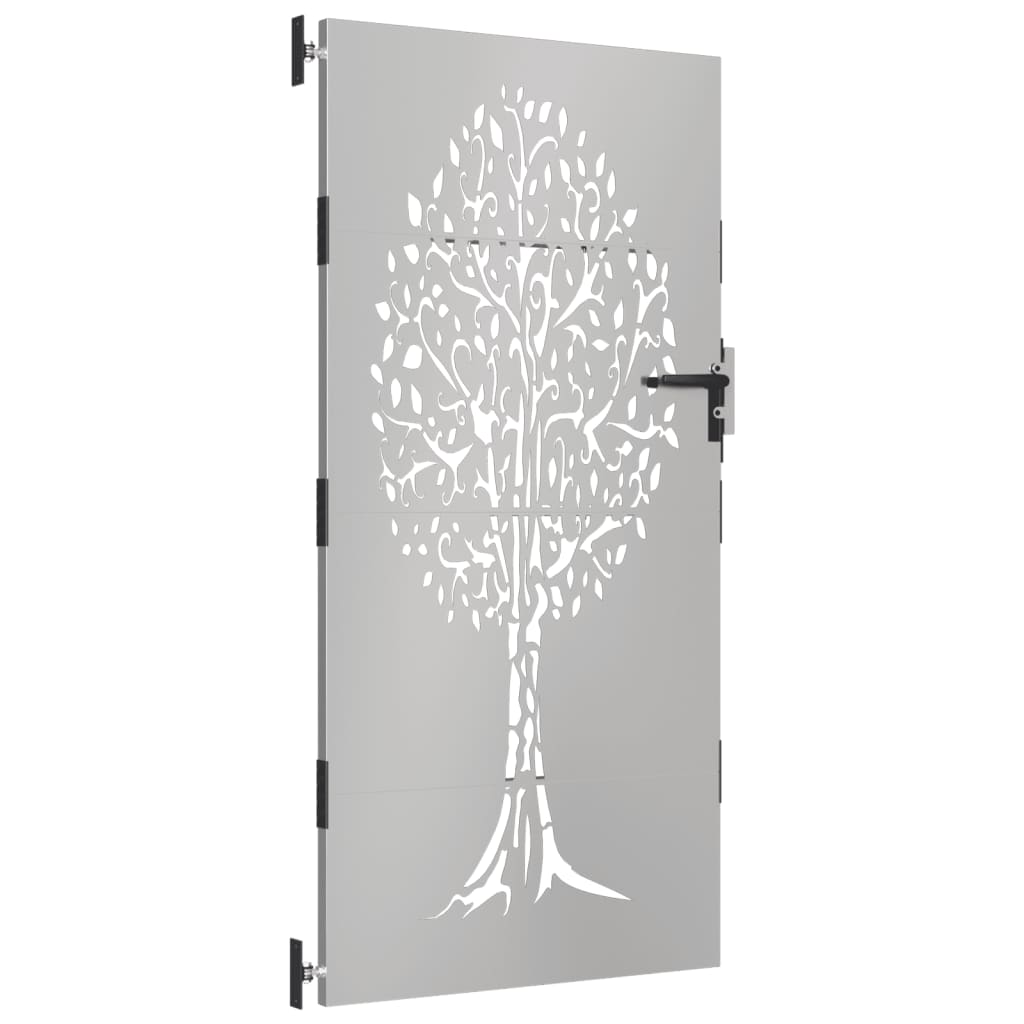 vidaXL Poort 85x175 cm boomontwerp cortenstaal