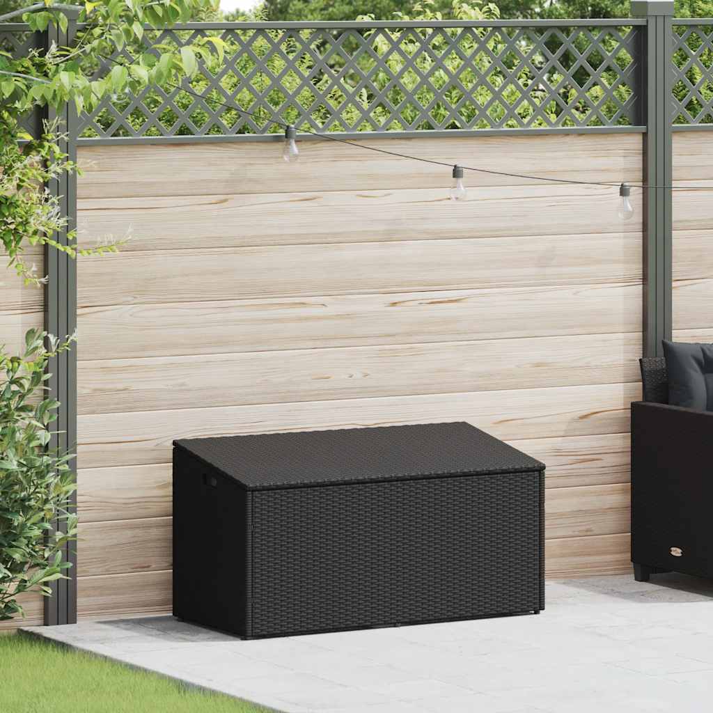 vidaXL Tuinbox 110x50x58 cm poly rattan zwart