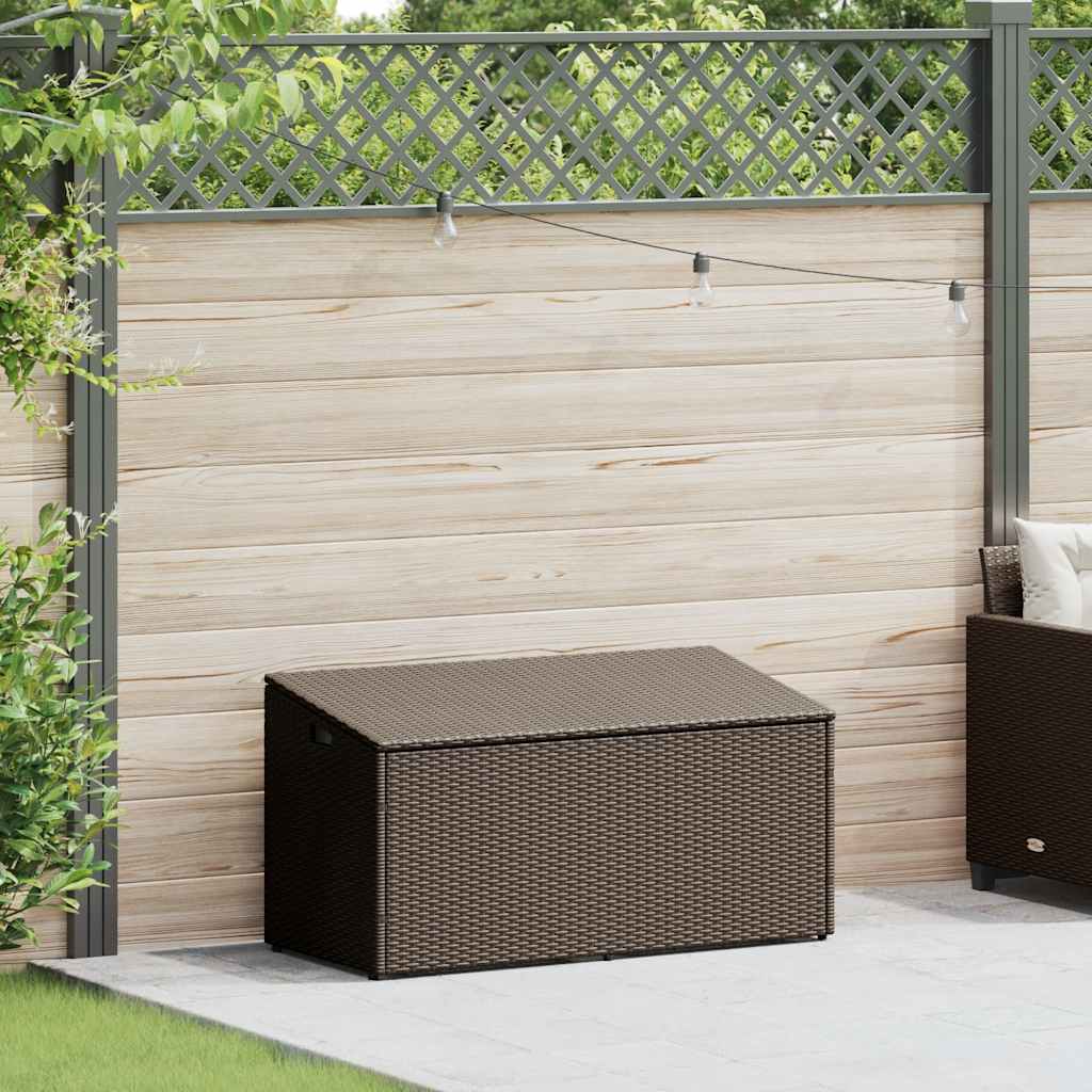 vidaXL Tuinbox 110x50x58 cm poly rattan bruin