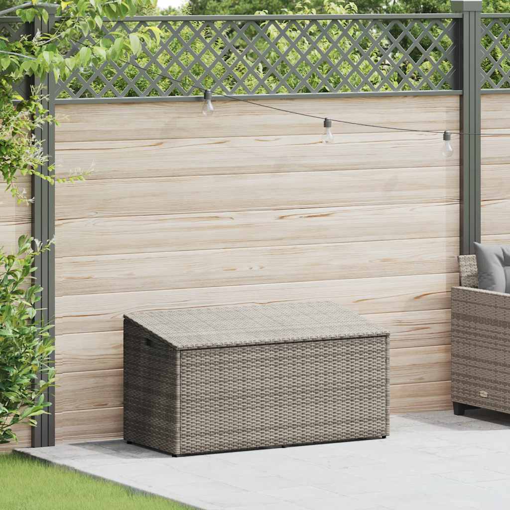 vidaXL Tuinbox 110x50x58 cm poly rattan grijs