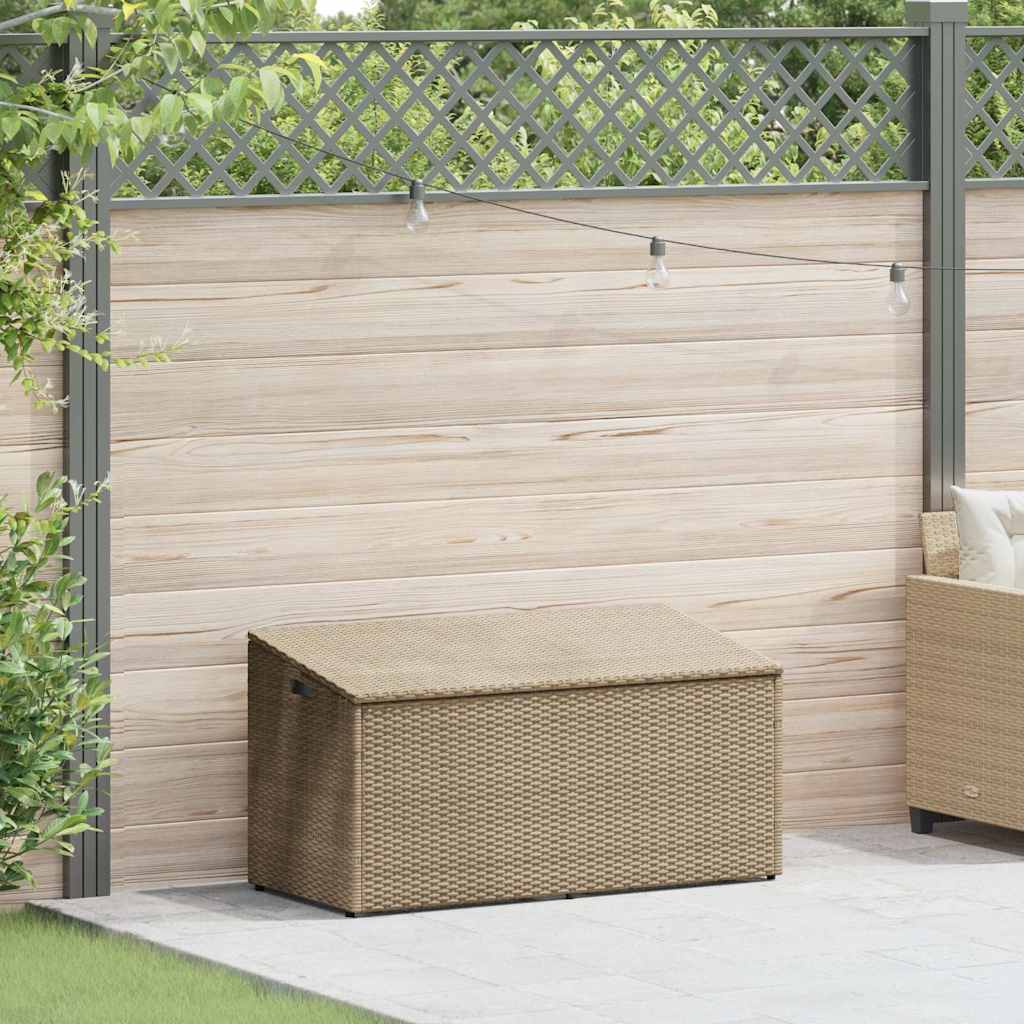 vidaXL Tuinbox 110x50x58 cm poly rattan beige