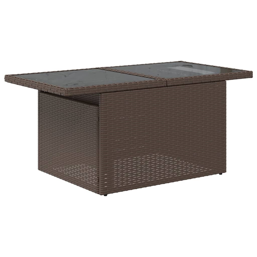 vidaXL 6-delige Loungeset met kussens poly rattan bruin