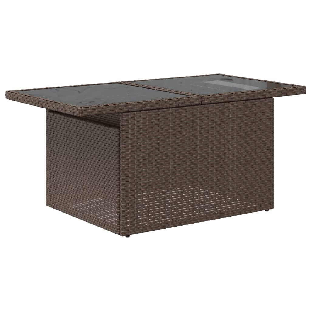 vidaXL 8-delige Loungeset met kussens poly rattan bruin