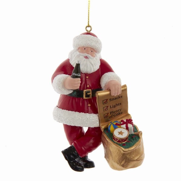 Kurt s. Adler Coca Cola Santa Ornament 4 inch - 