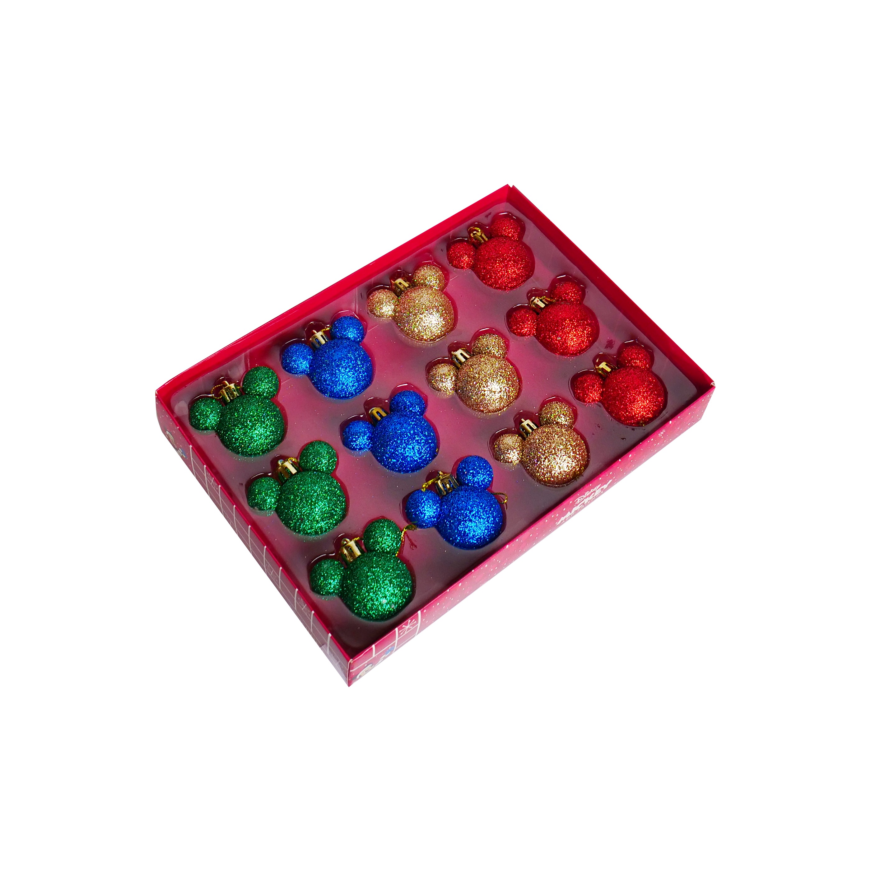 Kurt s. Adler Box kerstbal plastic d5cm mini oor 12st - 