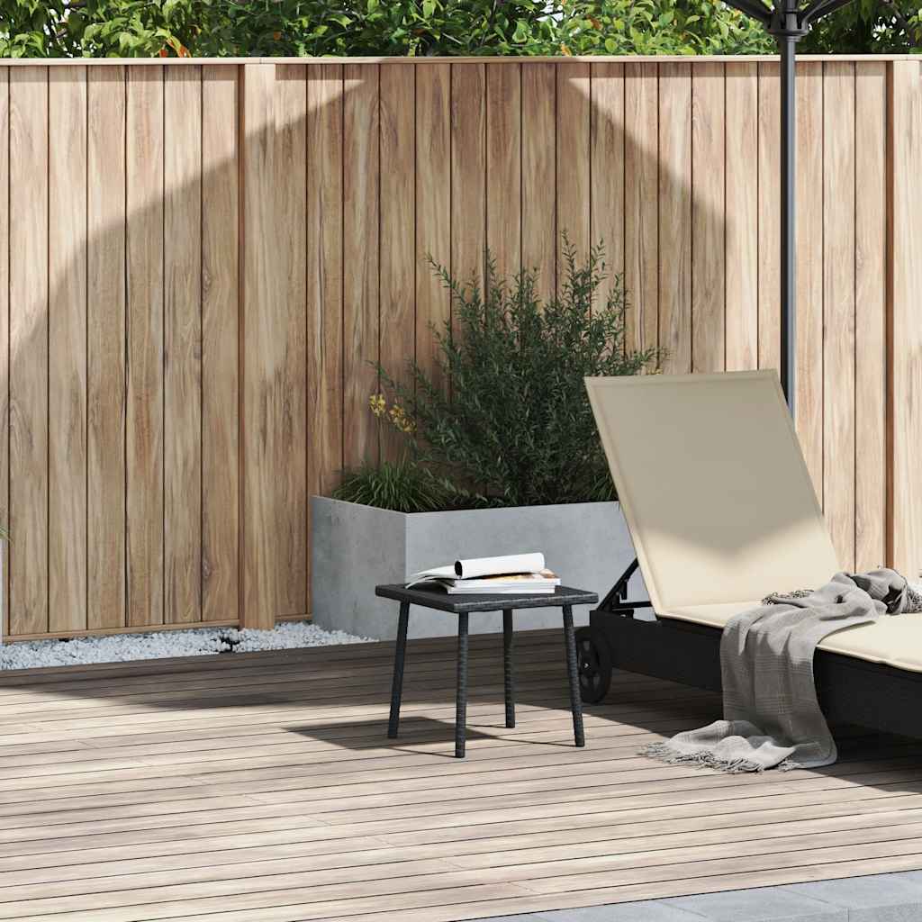 vidaXL Tuin salontafel rechthoekig 40x40x37 cm poly rattan zwart