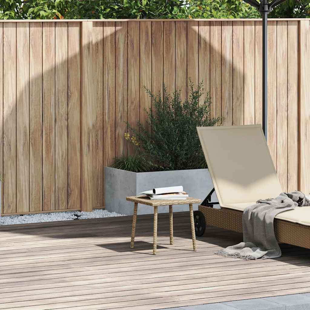 vidaXL Tuin salontafel rechthoekig 40x40x37 cm poly rattan beige