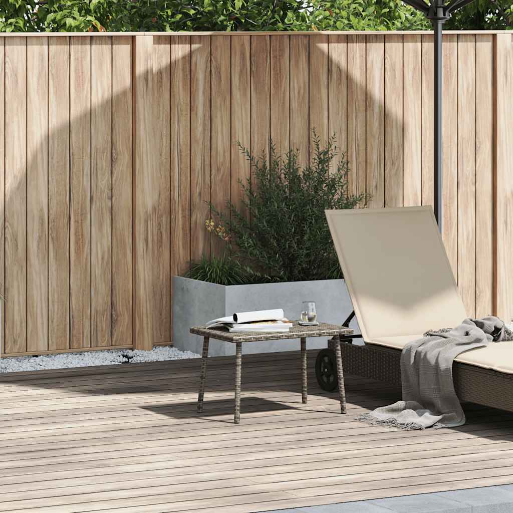 vidaXL Tuin salontafel rechthoekig 60x40x37 cm poly rattan grijs