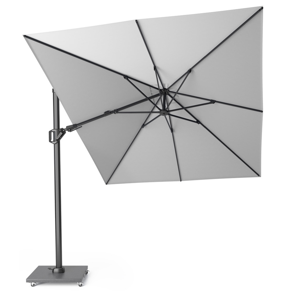 Platinum Challenger T2 zweefparasol 350x260 cm lichtgrijs