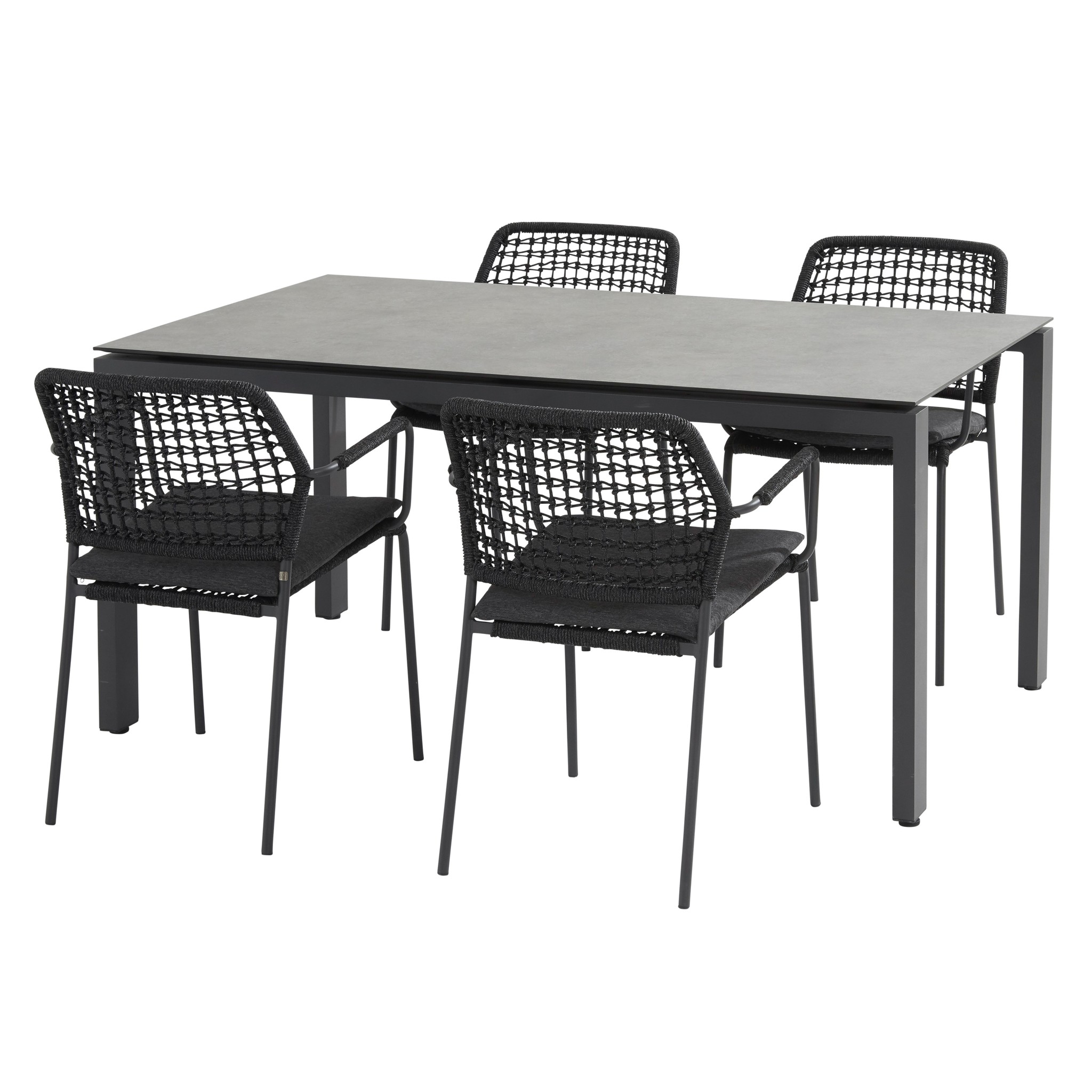 Taste 4SO Goa Barista dining tuinset 160x95xH75 antraciet 5-delig 