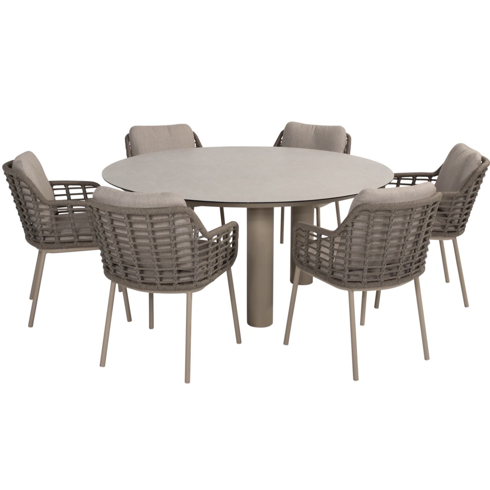 Taste 4SO Puglia Donato dining tuinset 160xH75 cm 7 delig keramiek latte 