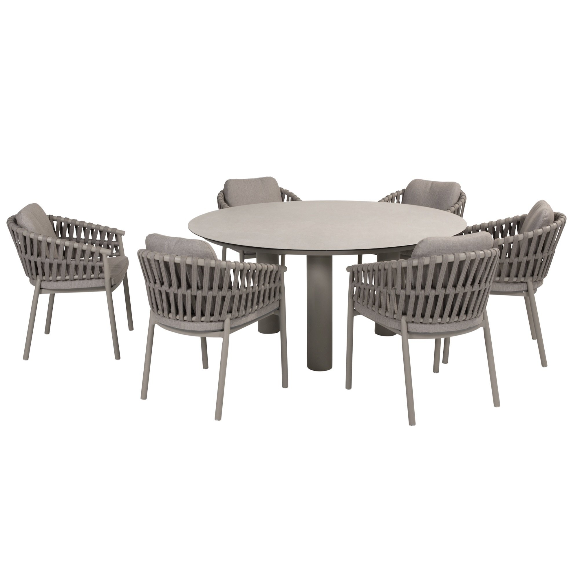 Taste 4SO Catalana Donato dining tuinset 160xH75 cm 7 delig keramiek cloud 