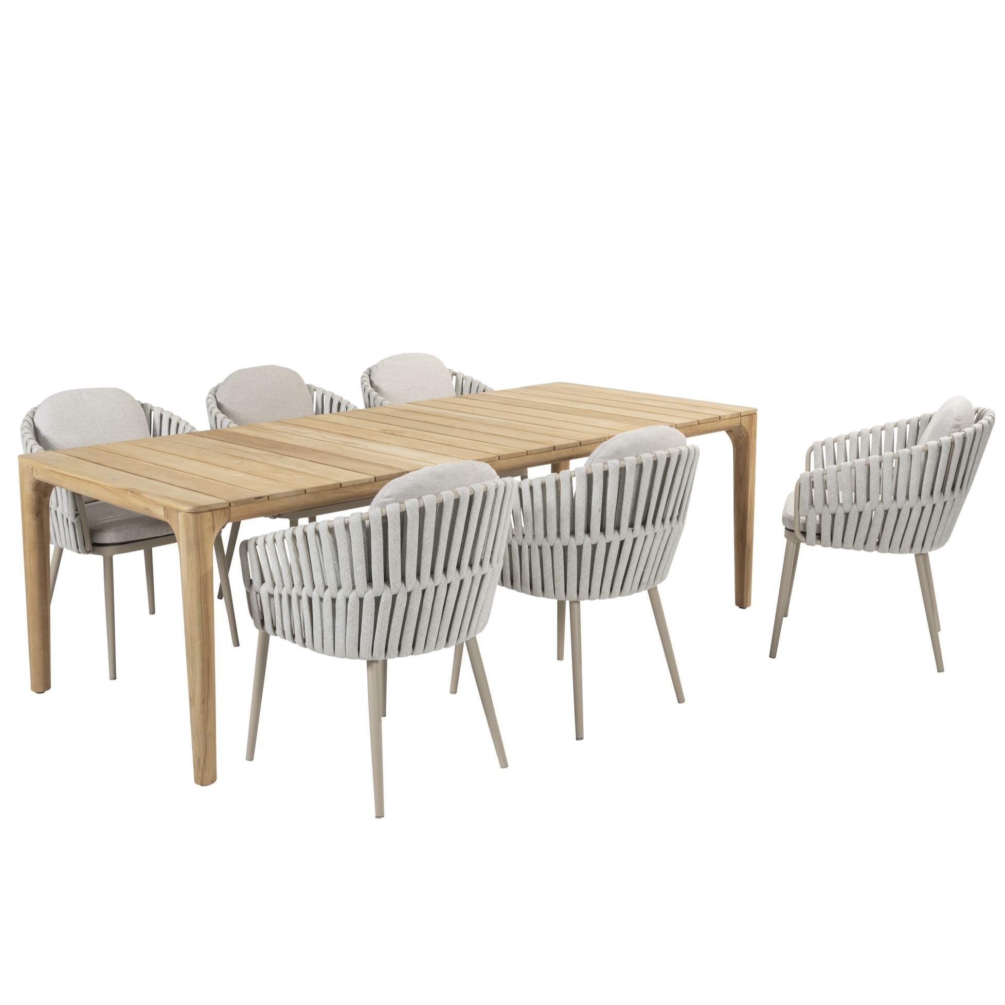 Taste 4SO Eva Liam dining tuinset 240x100xH75 cm 7 delig teak 