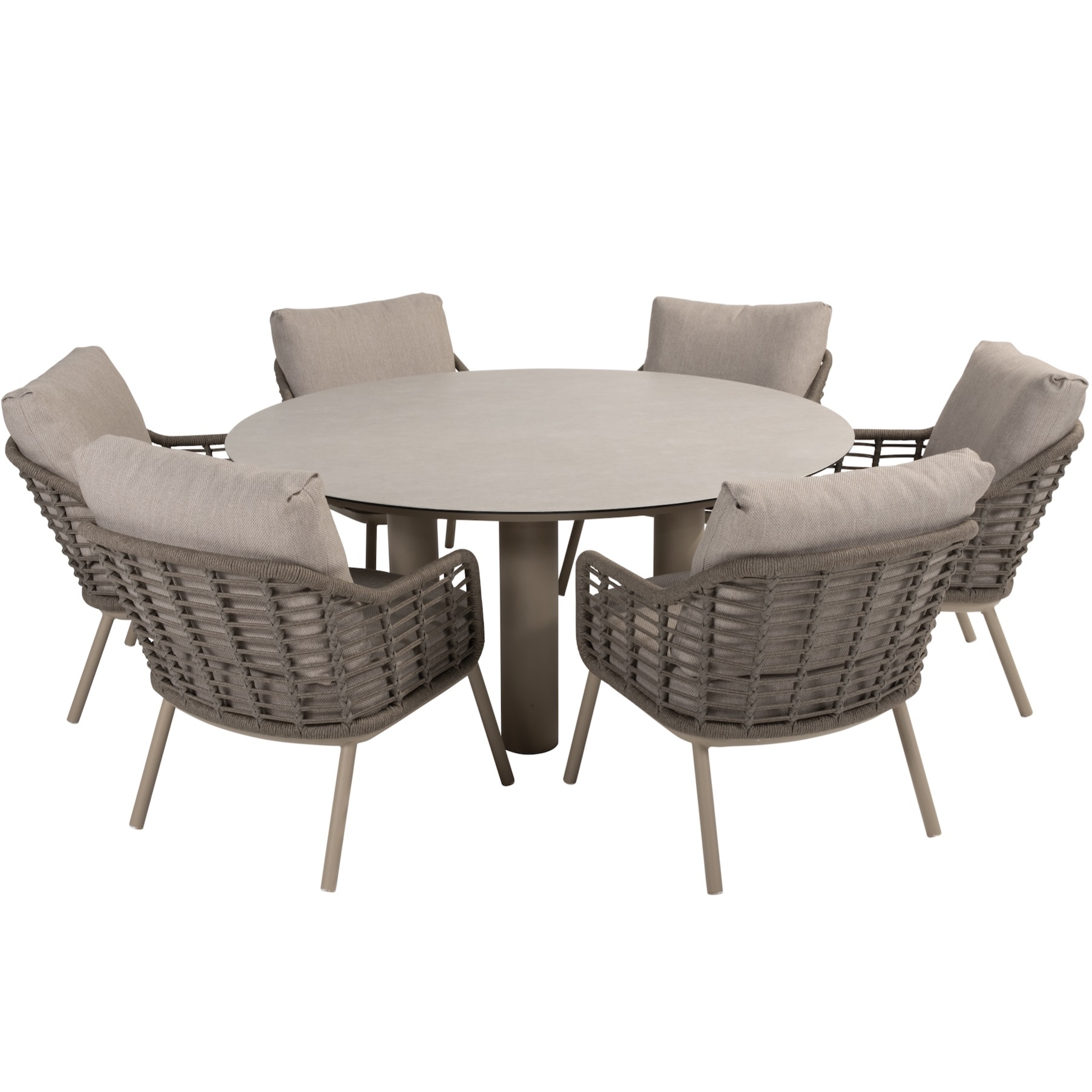 Taste 4SO Puglia Donato low dining tuinset 160xH69 cm 7 delig keramiek latte 