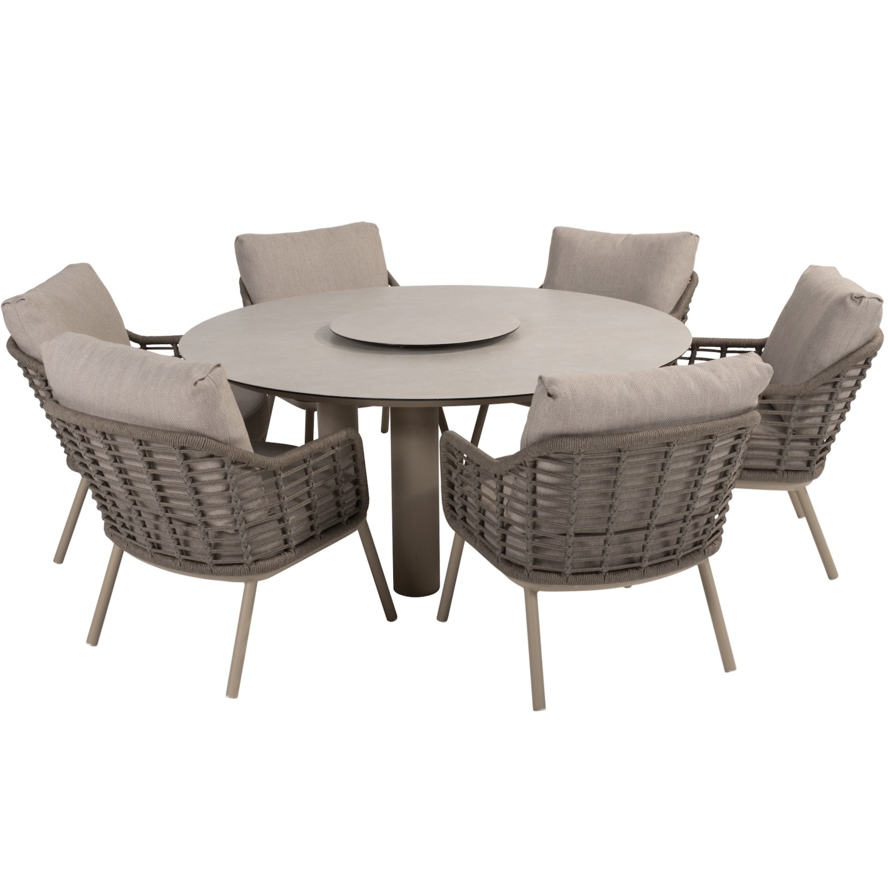 Taste 4SO Puglia Donato low dining tuinset 160xH69 cm 8 delig keramiek latte 