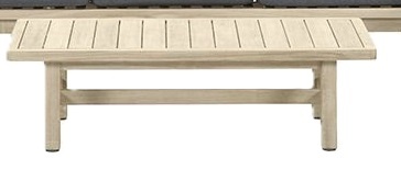 Garden Impressions Santos lounge tuintafel 127,5x65xH36,5 cm acacia white wash antraciet