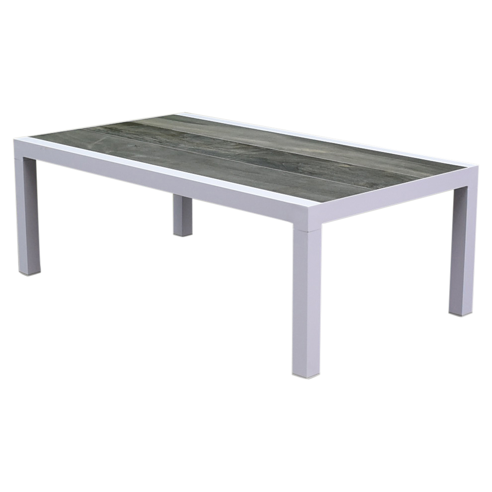 AVH-Collectie Vegas lounge tuintafel 120x70xH43 cm aluminium wit