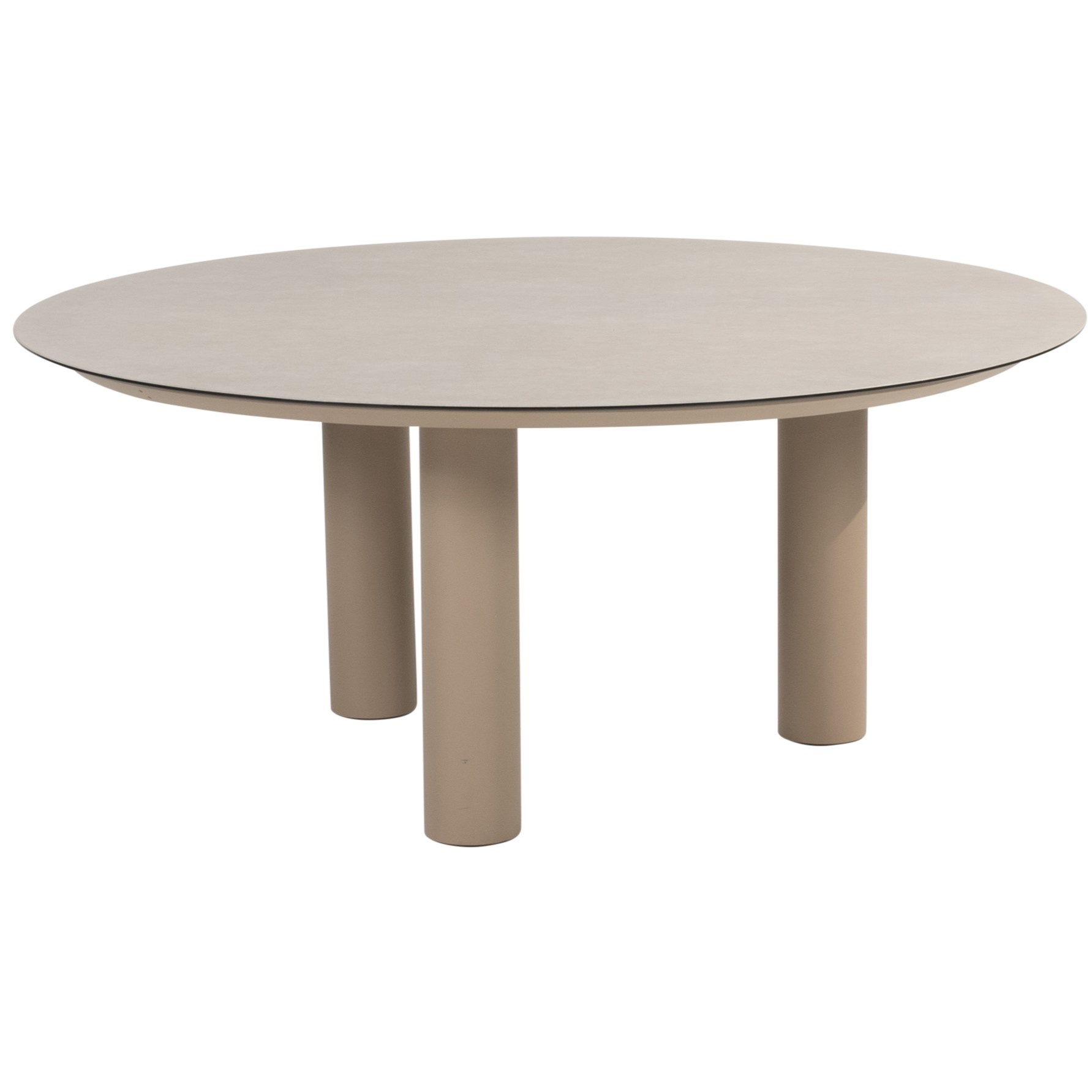 4 Seasons Outdoor Donato low dining tuintafel met 3 poten 160xH69 cm printed ceramic latte Taste 4SO