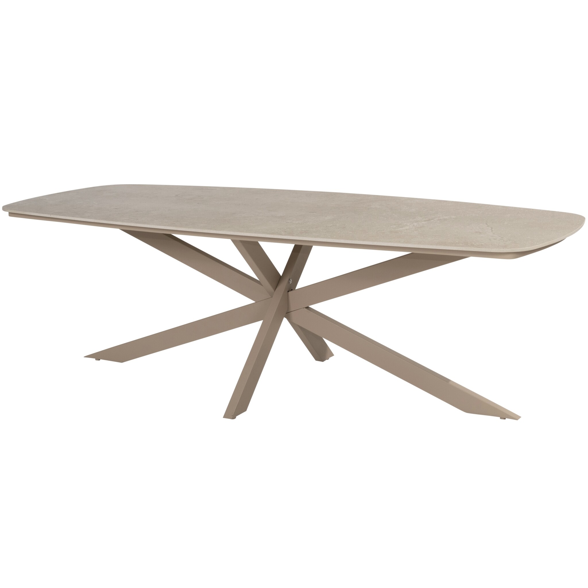 Taste 4SO Prado dining tuintafel 240x105xH75 cm latte met keramisch deens ovaal blad 