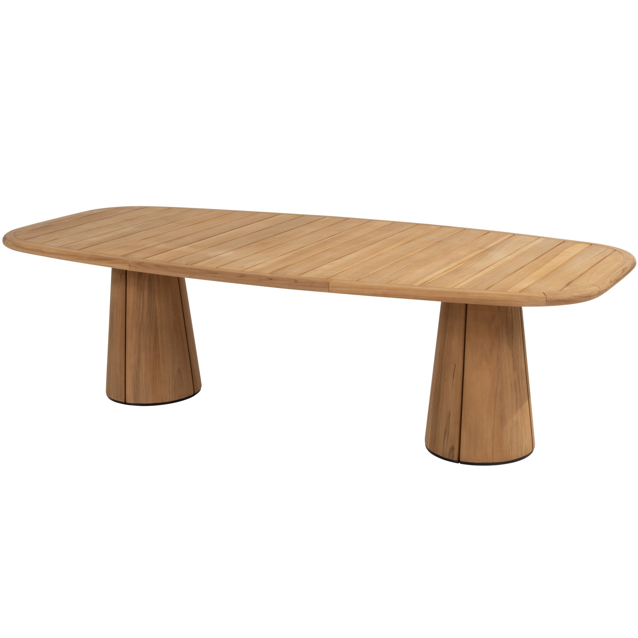 Taste 4SO Capri barrel low dining tuintafel 240x110xH69 cm naturel teak 4 Seasons Outdoor