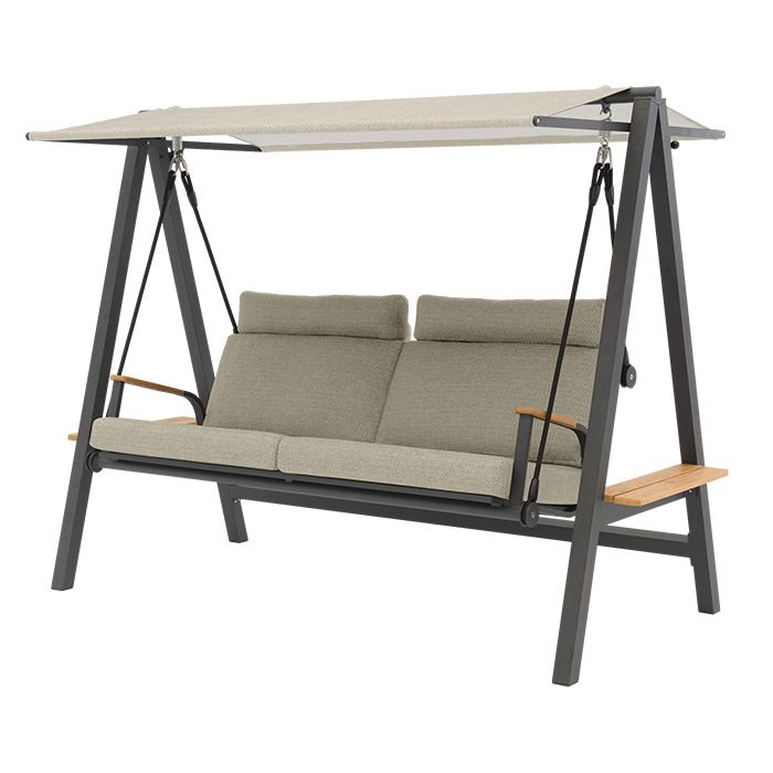 Relax Schommelbank Sevilla Soft Grey - Charcoal 227 x 115 cm