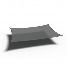 Platinum Schaduwdoek shade sail HDPE rechthoek 4x3m (Anthracite)